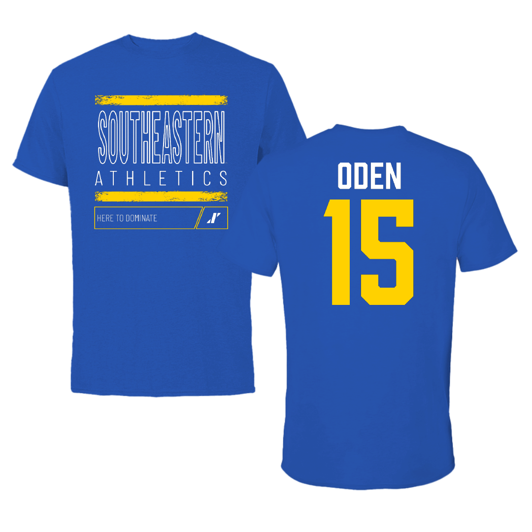 Southeastern Oklahoma State University Softball Blue Dominate Performance Tee - #15 Trinity Oden