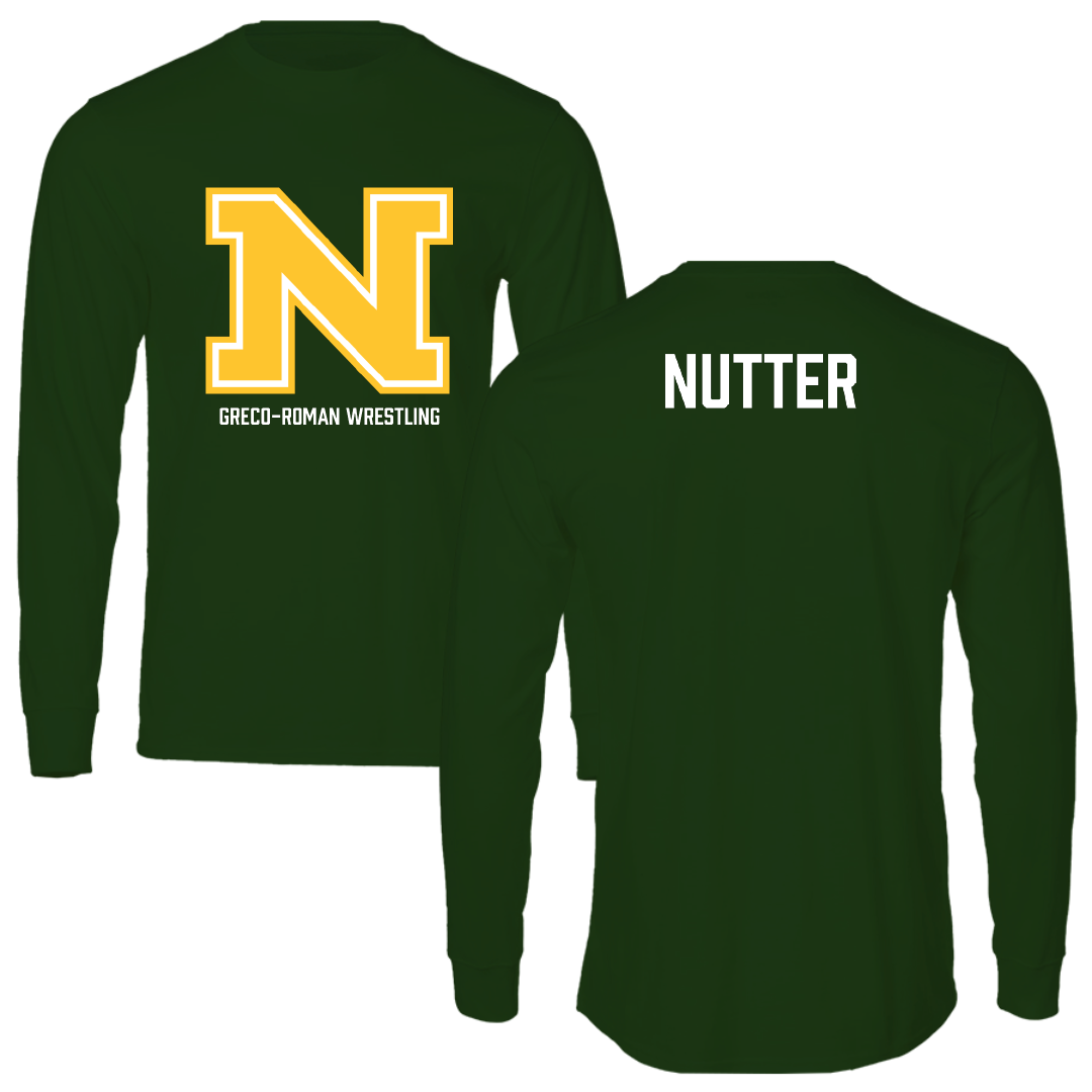 Northern Michigan University Greco-Roman Wrestling Forest Green Long Sleeve - Aidan Nutter