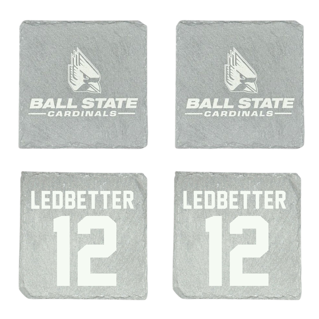 Ball State University Volleyball Stone Coaster (4 Pack)  - #12 Sophie Ledbetter