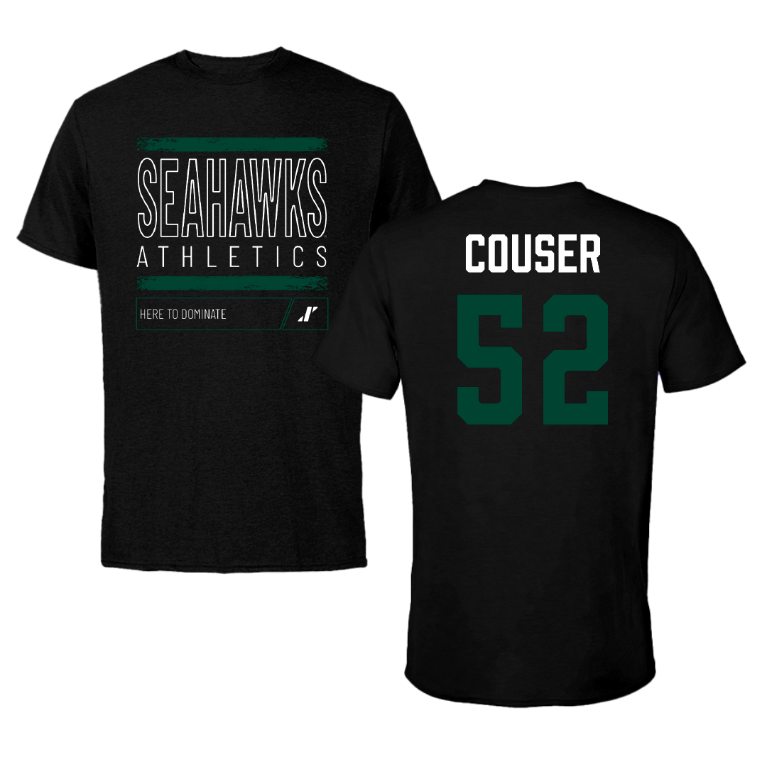 Wagner College Baseball Black Dominate Tee - #52 Chris Couser