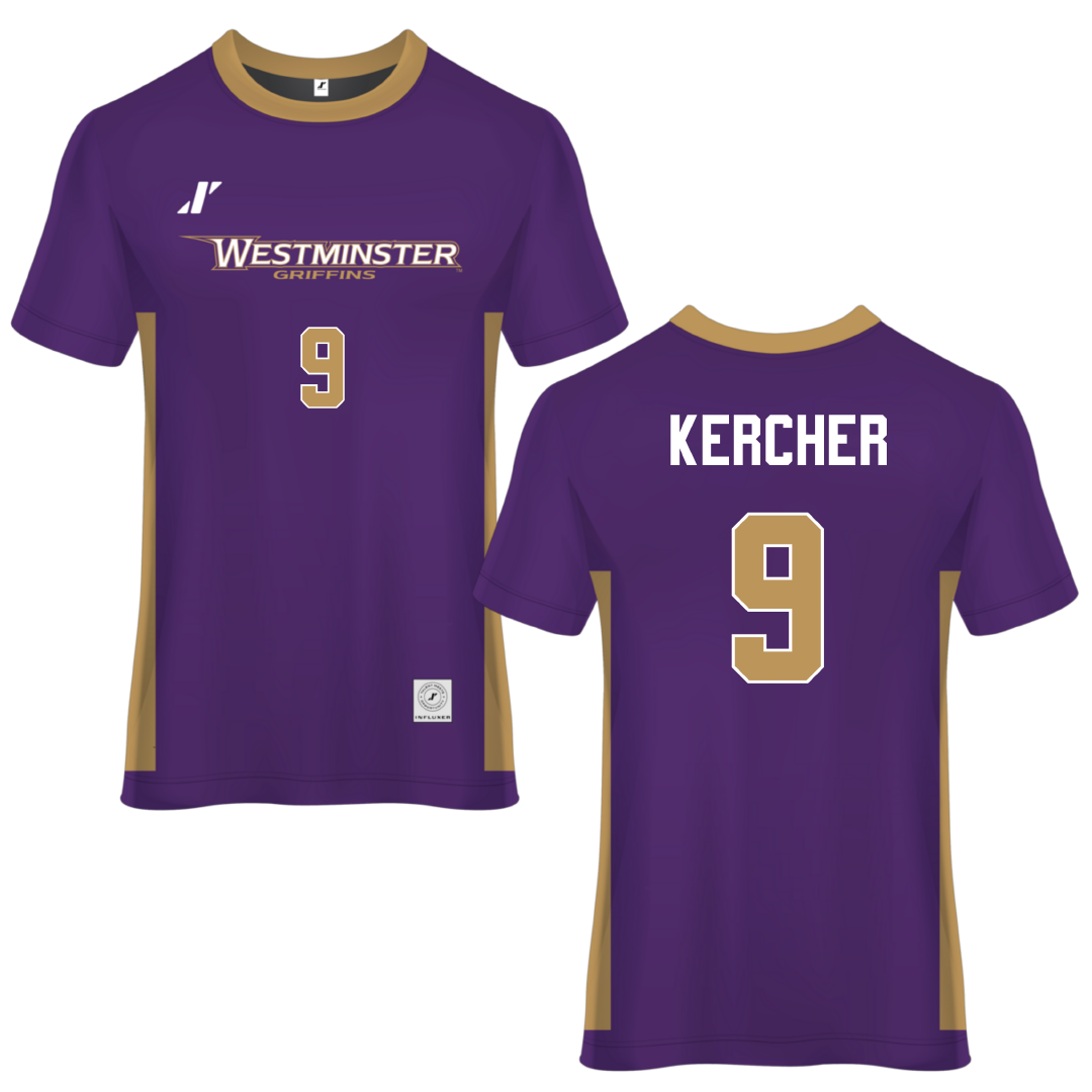 Westminster University (Utah) Purple Soccer Jersey - #9 Christian Kercher
