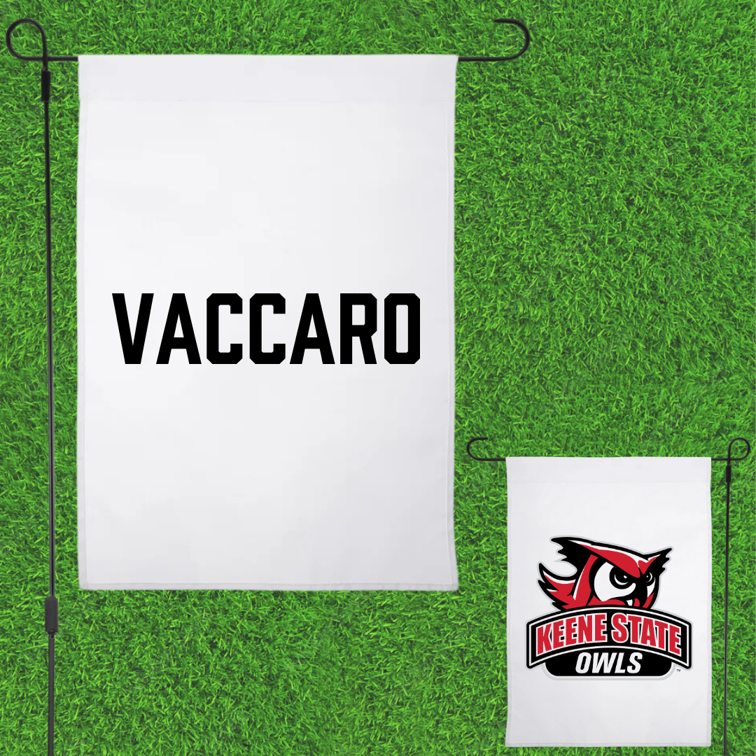 Keene State College TF and XC White Garden Flag - Alexander Vaccaro
