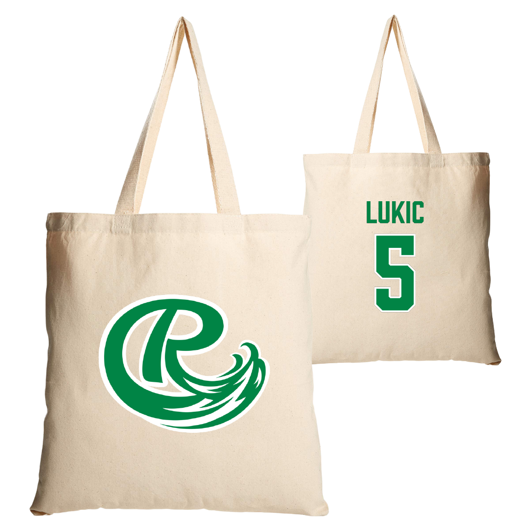 Roosevelt University Basketball Tan Canvas Tote Bag - #5 Jacqui Lukic