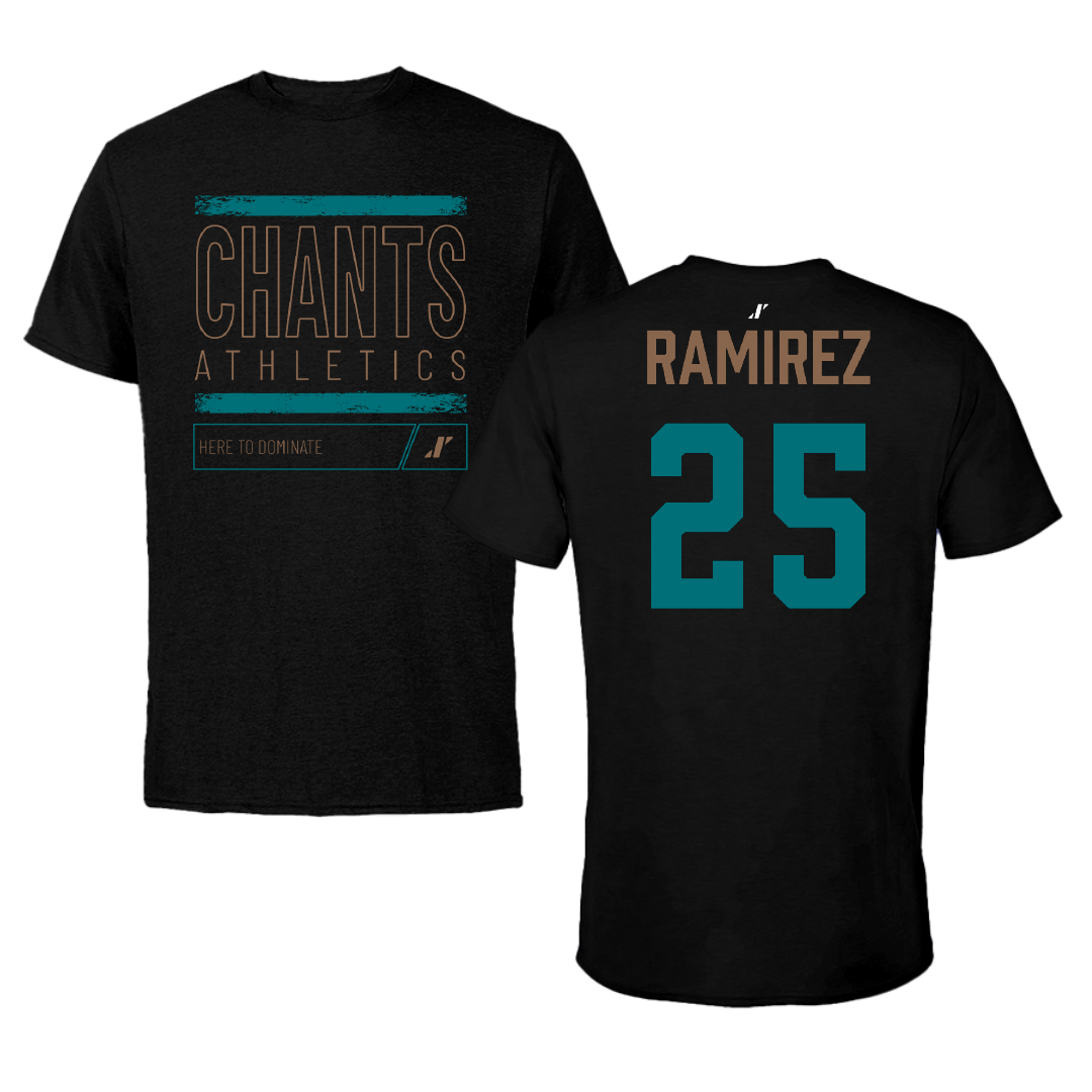 Coastal Carolina University Softball Black Dominate Performance Tee - #25 Izzy Ramirez