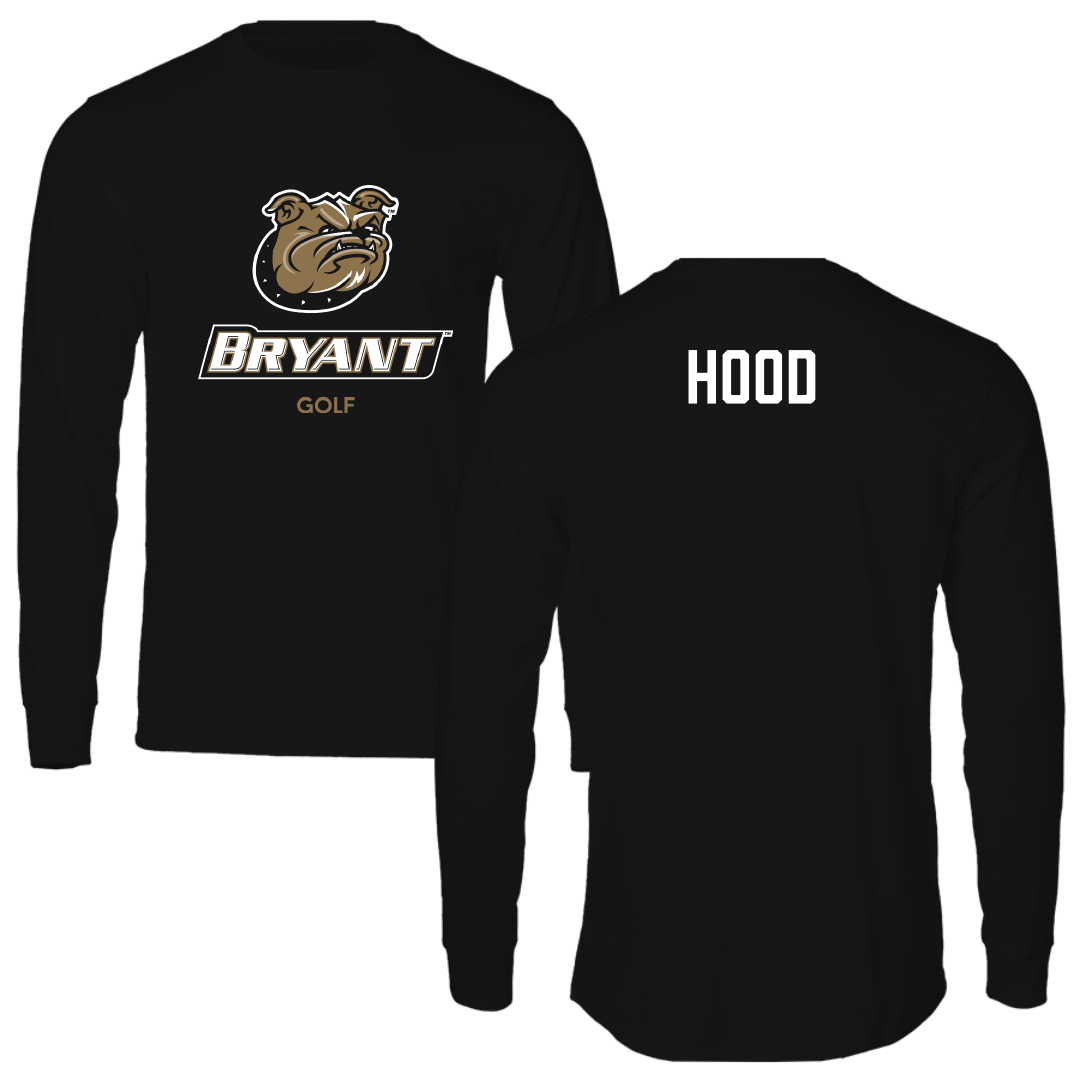 Bryant University Golf (M) Black Performance Long Sleeve - Sam Hood