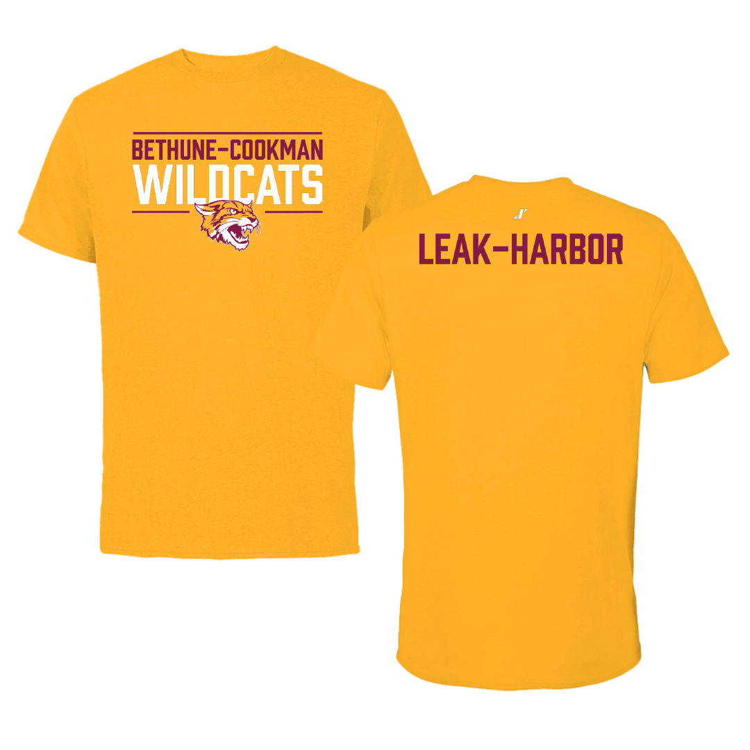 Bethune-Cookman University TF and XC Gold General Performance Tee - Har’Mani Leak-Harbor