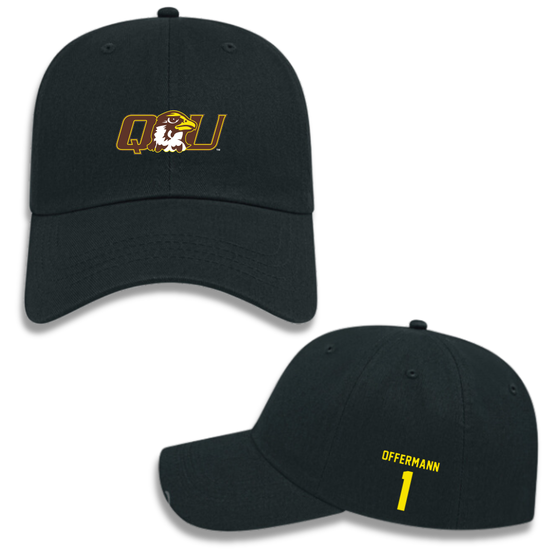 Quincy University Soccer (M) Black Hat - #1 Jake Offermann