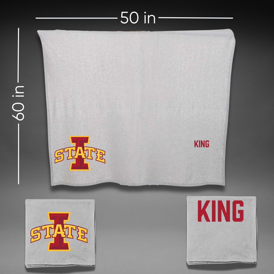 Iowa State University TF and XC Gray Blanket - Hanson King