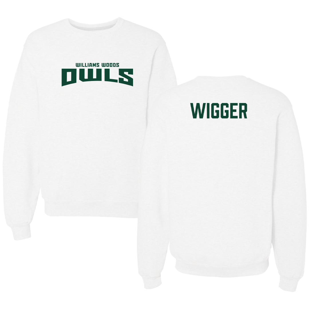 William Woods University TF and XC White Classic Crewneck - Sean Wigger