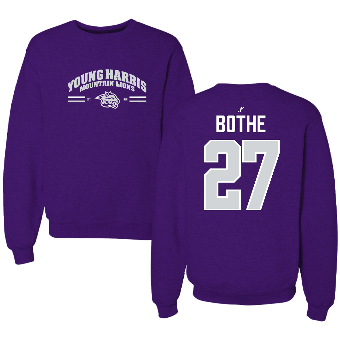 Young Harris College Soccer Purple General Crewneck - #27 McKenna Bothe