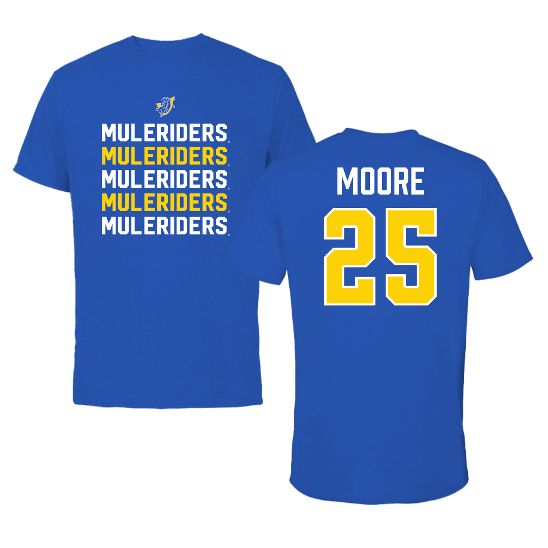 Southern Arkansas University Softball Blue General Performance Tee - #25 Karah Moore