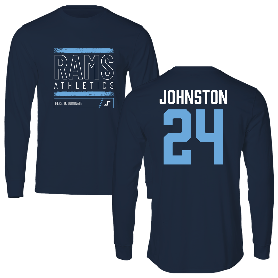 University of Rhode Island Baseball Navy Dominate Long Sleeve - #24 Connor Johnston