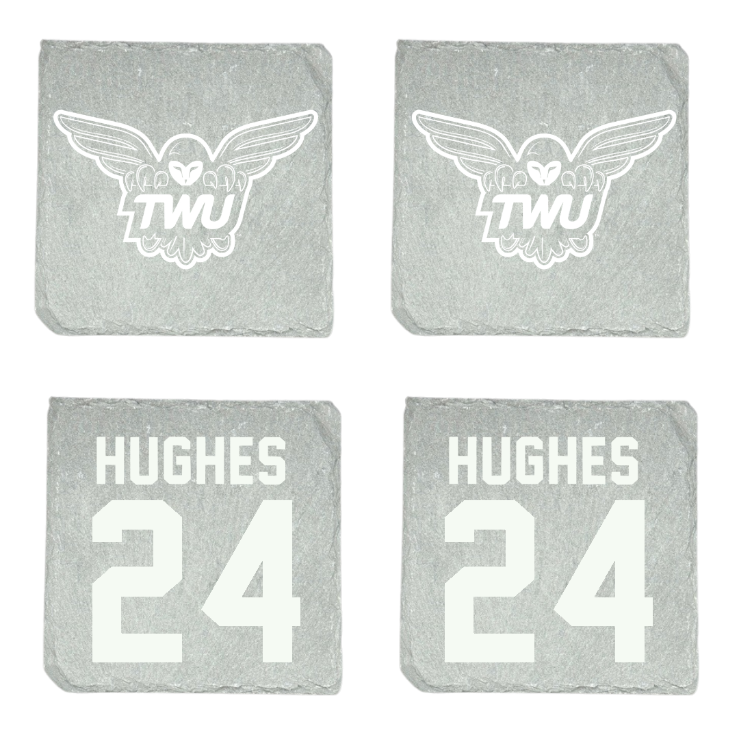 Texas Woman's University Soccer Stone Coaster (4 Pack)  - #24 Alexandra Hughes