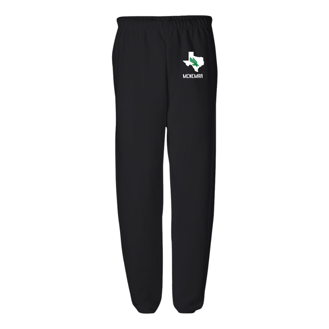 University of North Texas Softball Black Sweatpants - #14 Riley McNemar