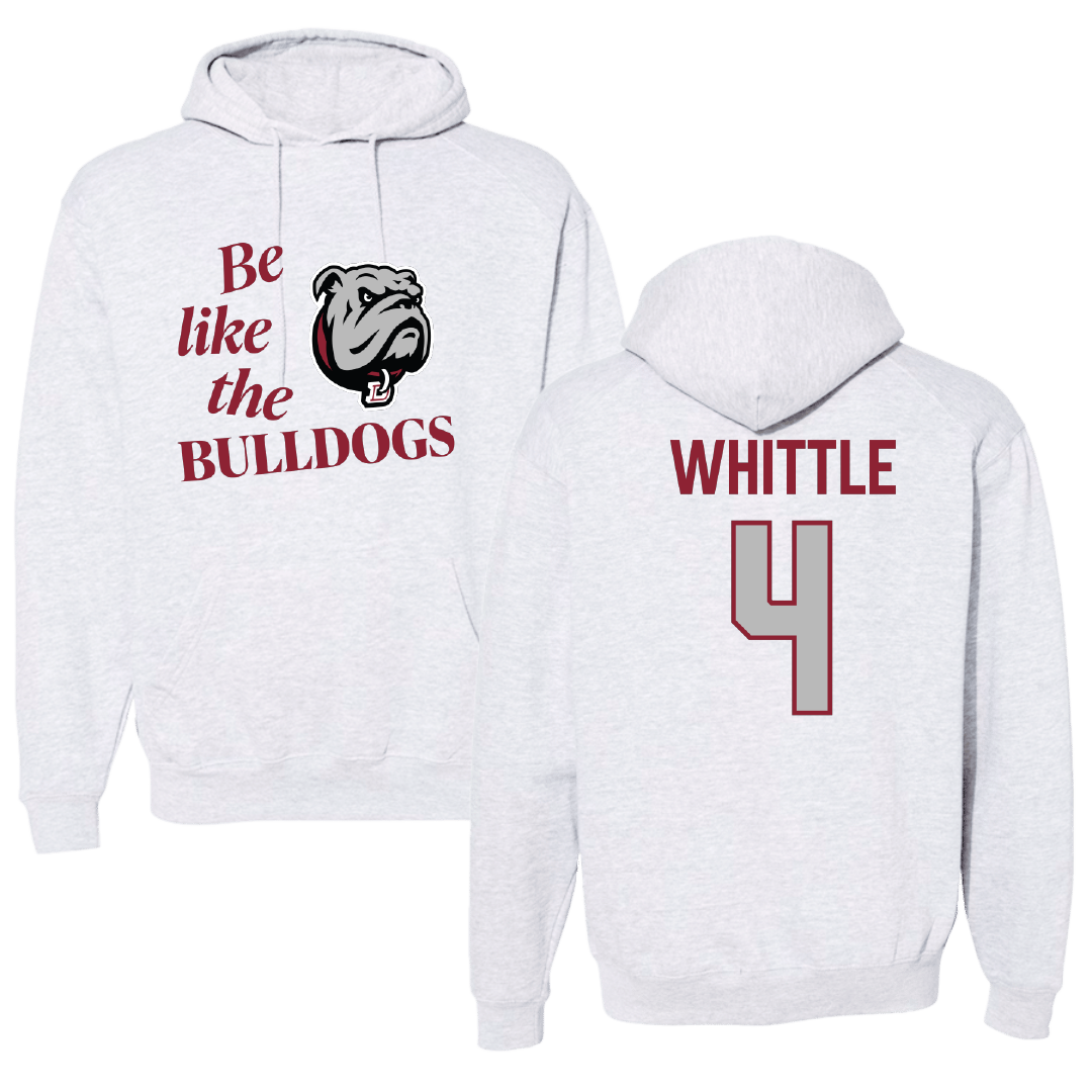 Dean College Lacrosse (M) Light Gray Be Like Us Hoodie - #4 Christian Whittle