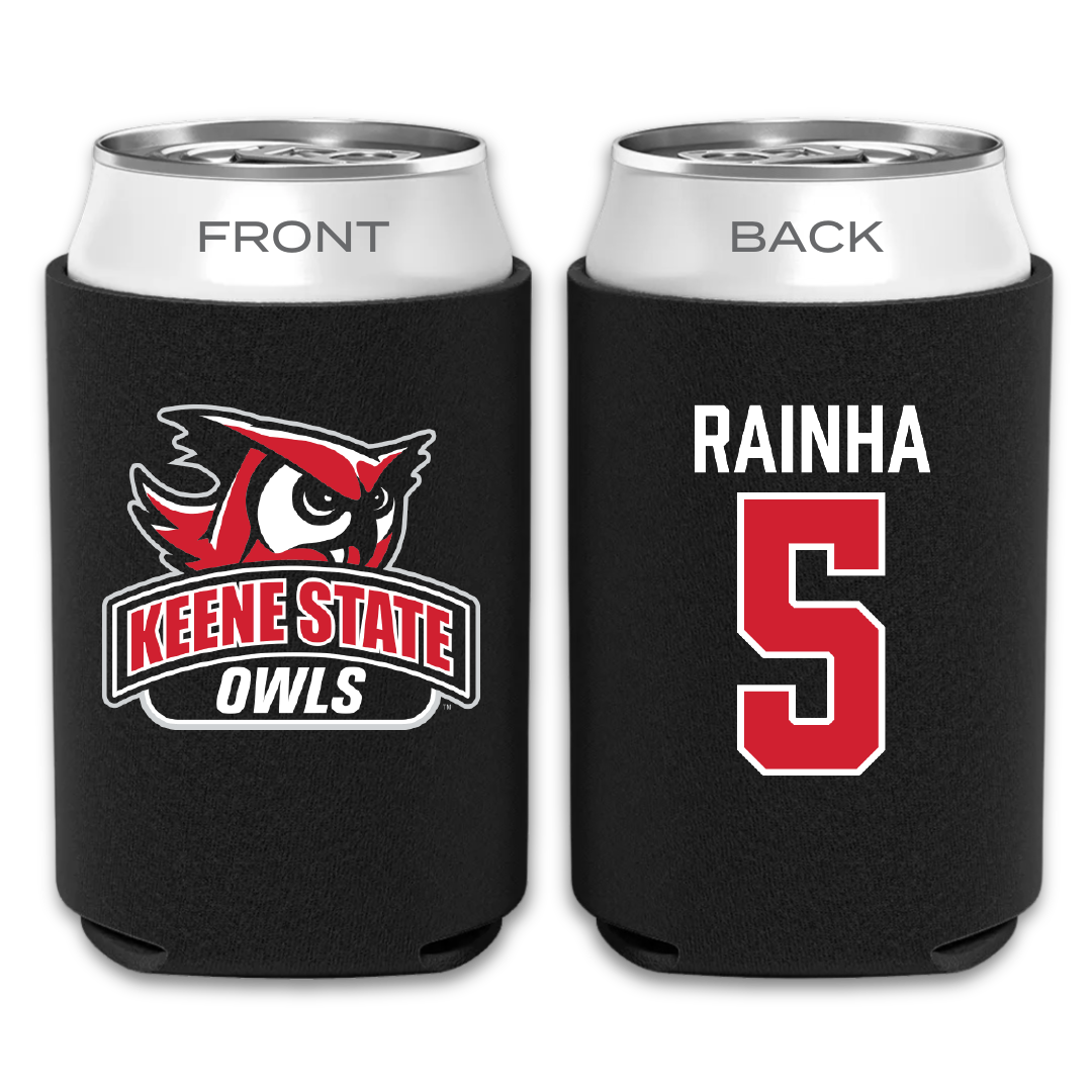 Keene State College Baseball Black Can Cooler - #5 Ethan Rainha