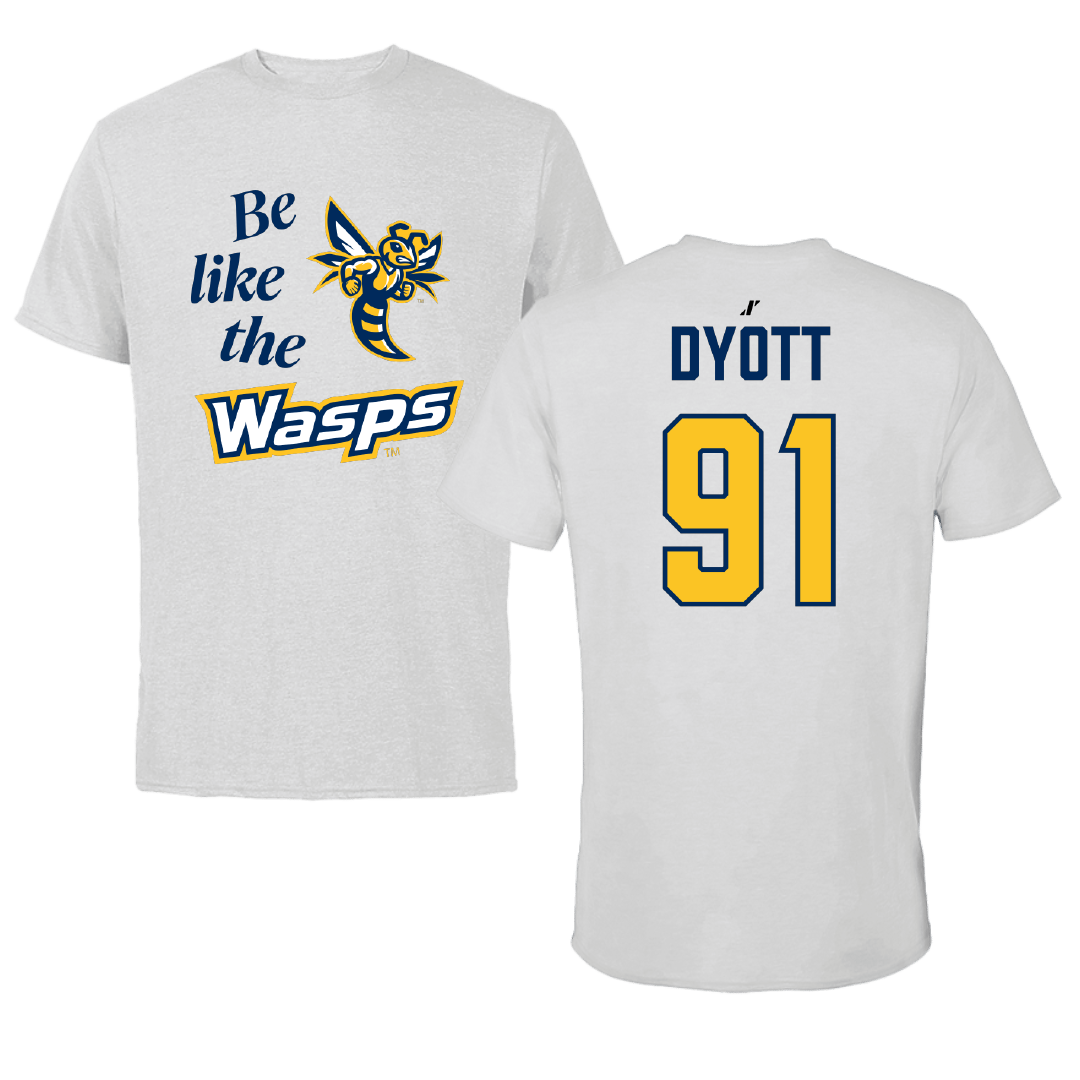 Emory & Henry College Lacrosse (M) Light Gray Be Like Us Performance Tee - #91 Kyle Dyott