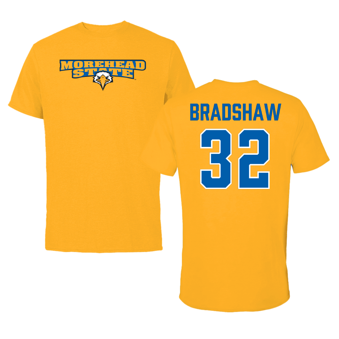 Morehead State University Football Gold Tee - #32 Mykel Bradshaw