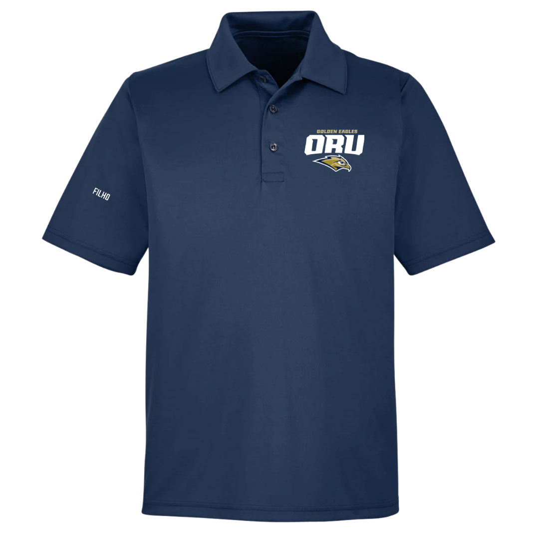 Oral Roberts University Tennis (M) Navy Polo - Ricardo Filho