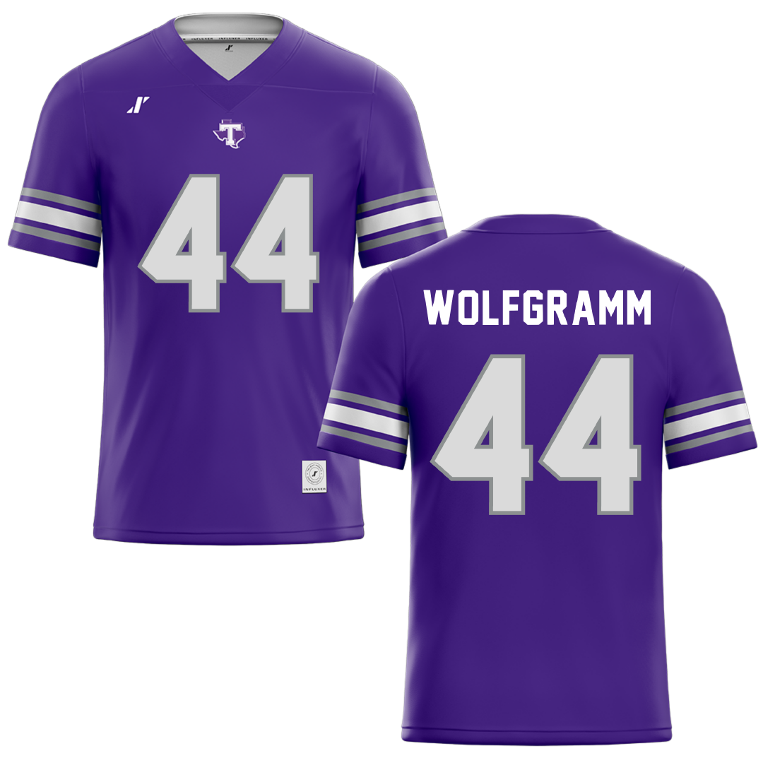 Tarleton State University Purple Football Jersey - #44 Vililami Wolfgramm