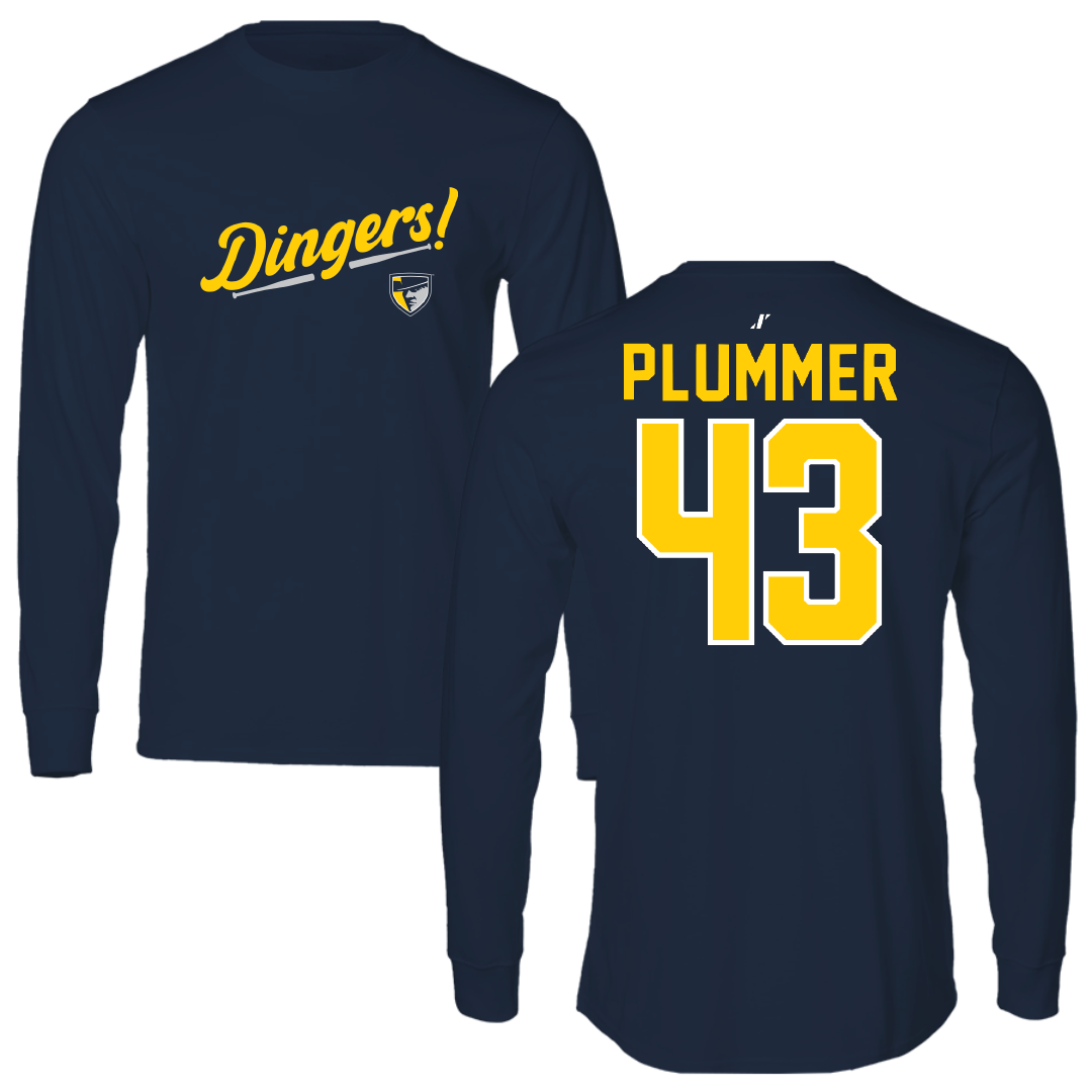 Regis University (Colorado) Baseball Navy Dingers Long Sleeve - #43 Jack Plummer