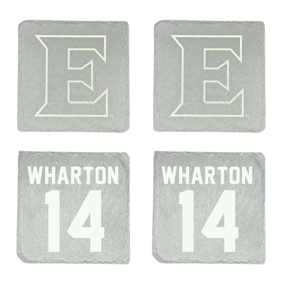 Elon University Soccer (M) Stone Coaster (4 Pack)  - #14 Alex Wharton