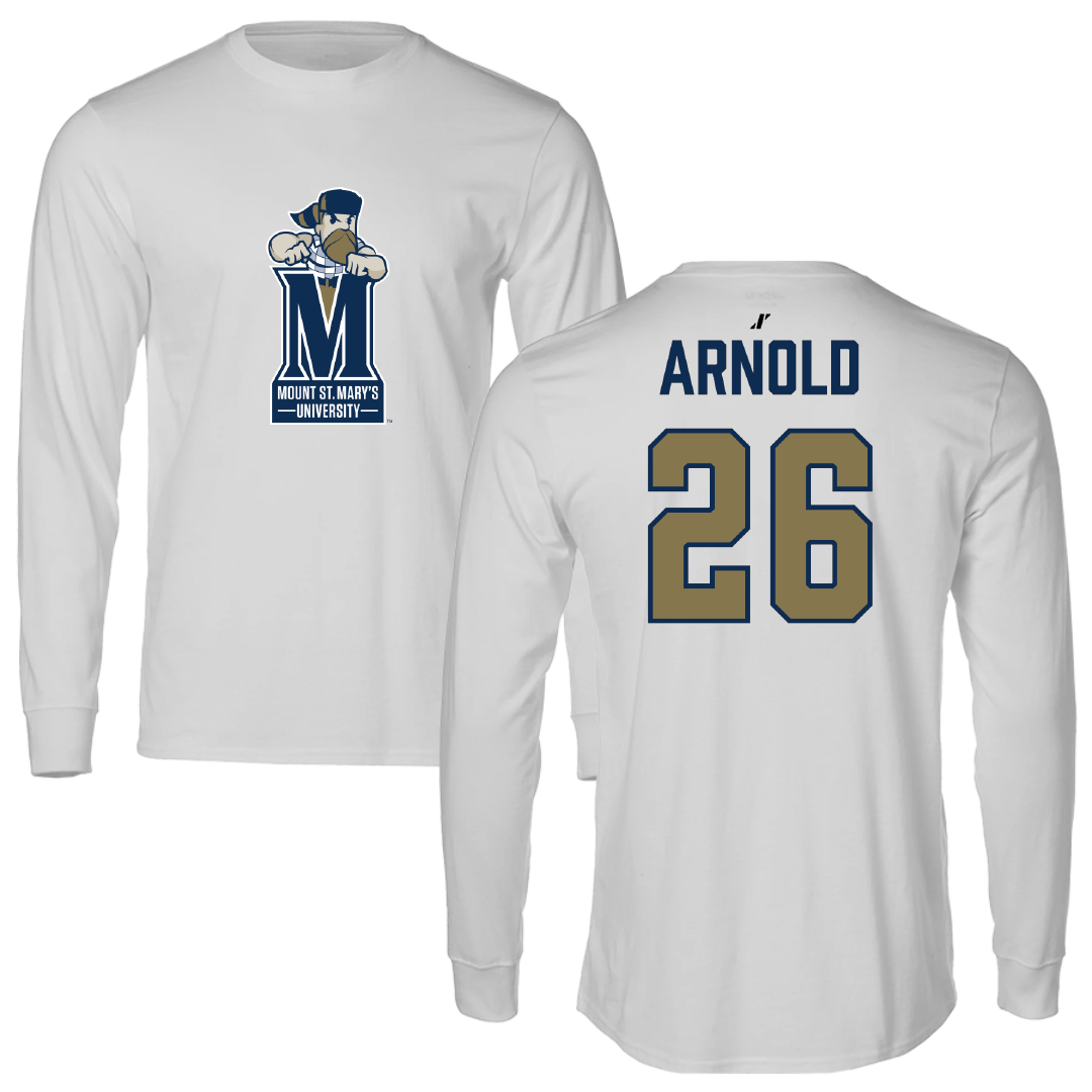 Mount St. Mary's University Baseball Light Gray Performance Long Sleeve - #26 Jake Arnold