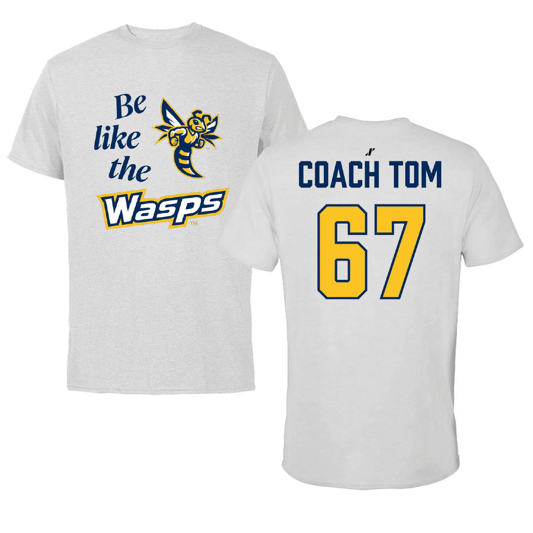 Emory & Henry College Lacrosse Light Gray Be Like Us Performance Tee - #67 Aidan Coach Tom