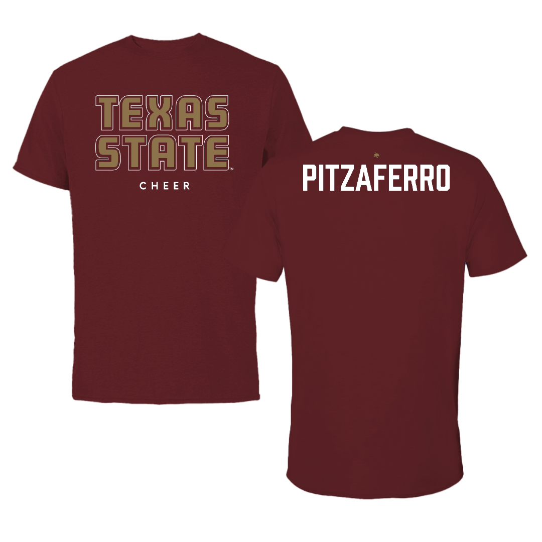 Texas State University Cheer Maroon Tee - Lexi Pitzaferro