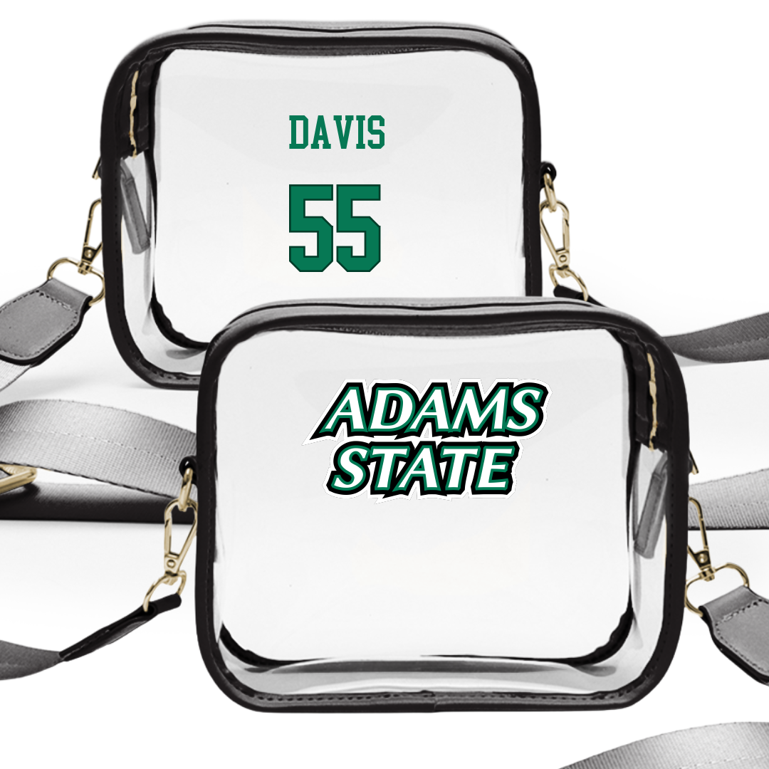 Adams State University Softball Black Clear Stadium Bag - #55 Aubree Davis