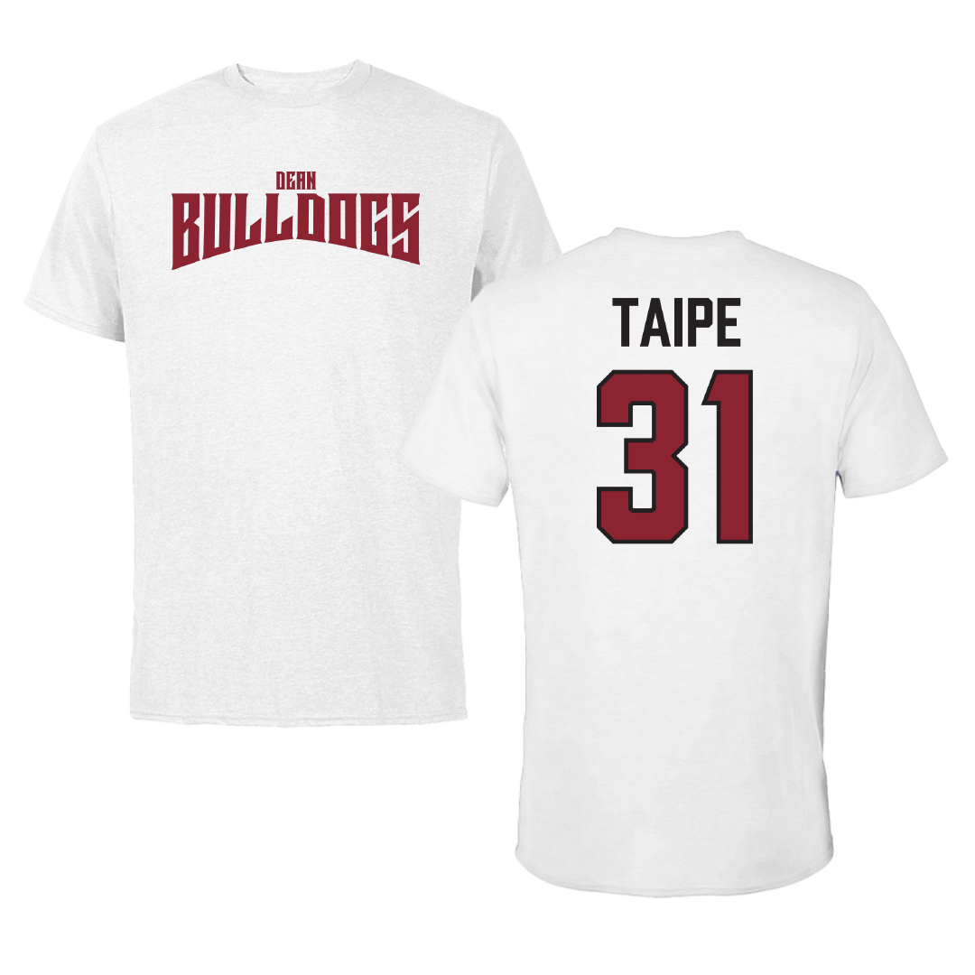 Dean College Lacrosse White Classic Performance Tee - #31 Christian Taipe