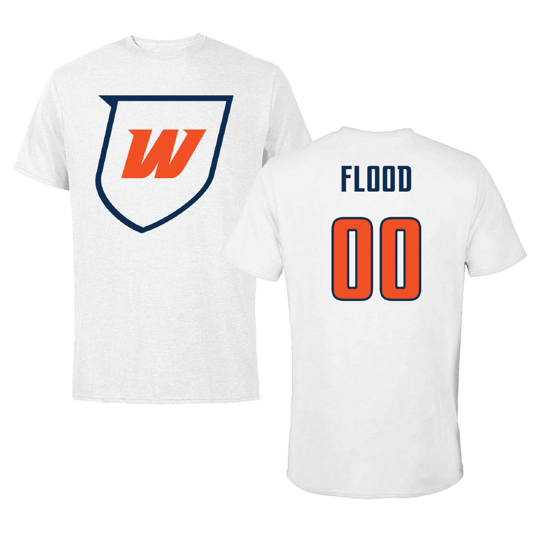 Western Connecticut State University Soccer White Tee - #00 Ashlyn Flood