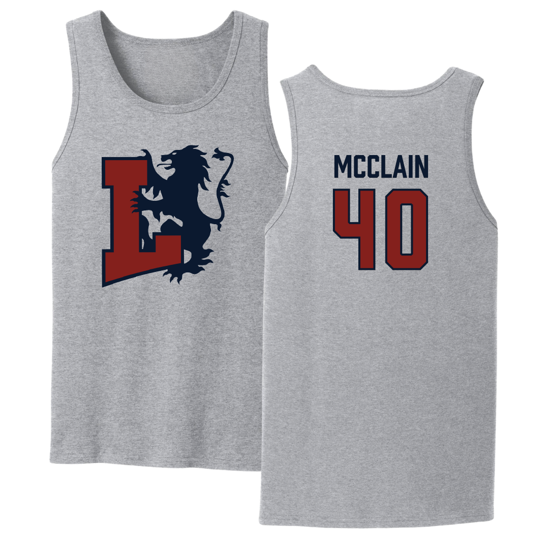 Lyon College Baseball Sport Gray Tank Top - #40 Garrett McClain