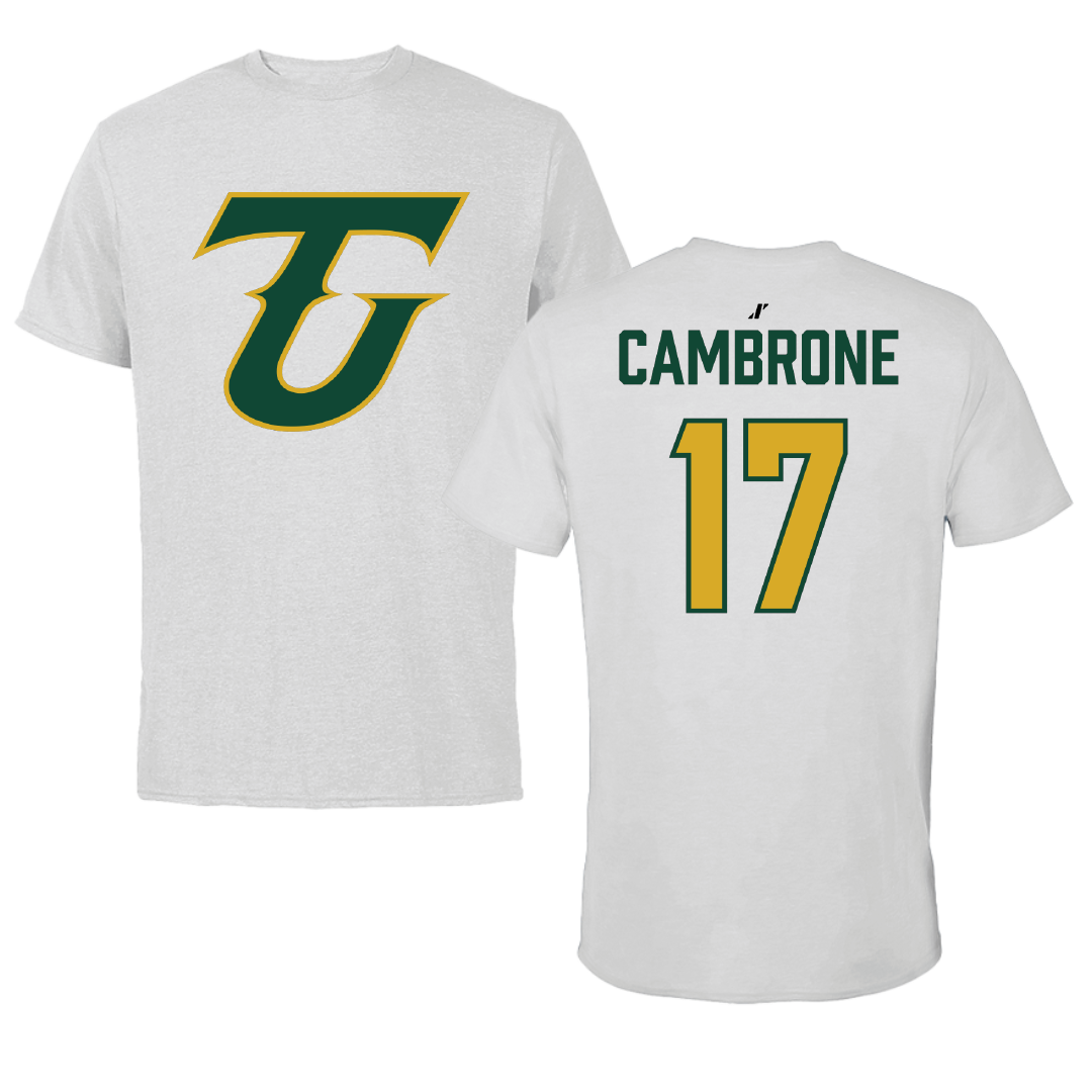 Tiffin University Soccer (M) Light Gray Tee - #17 Carlensky Cambrone