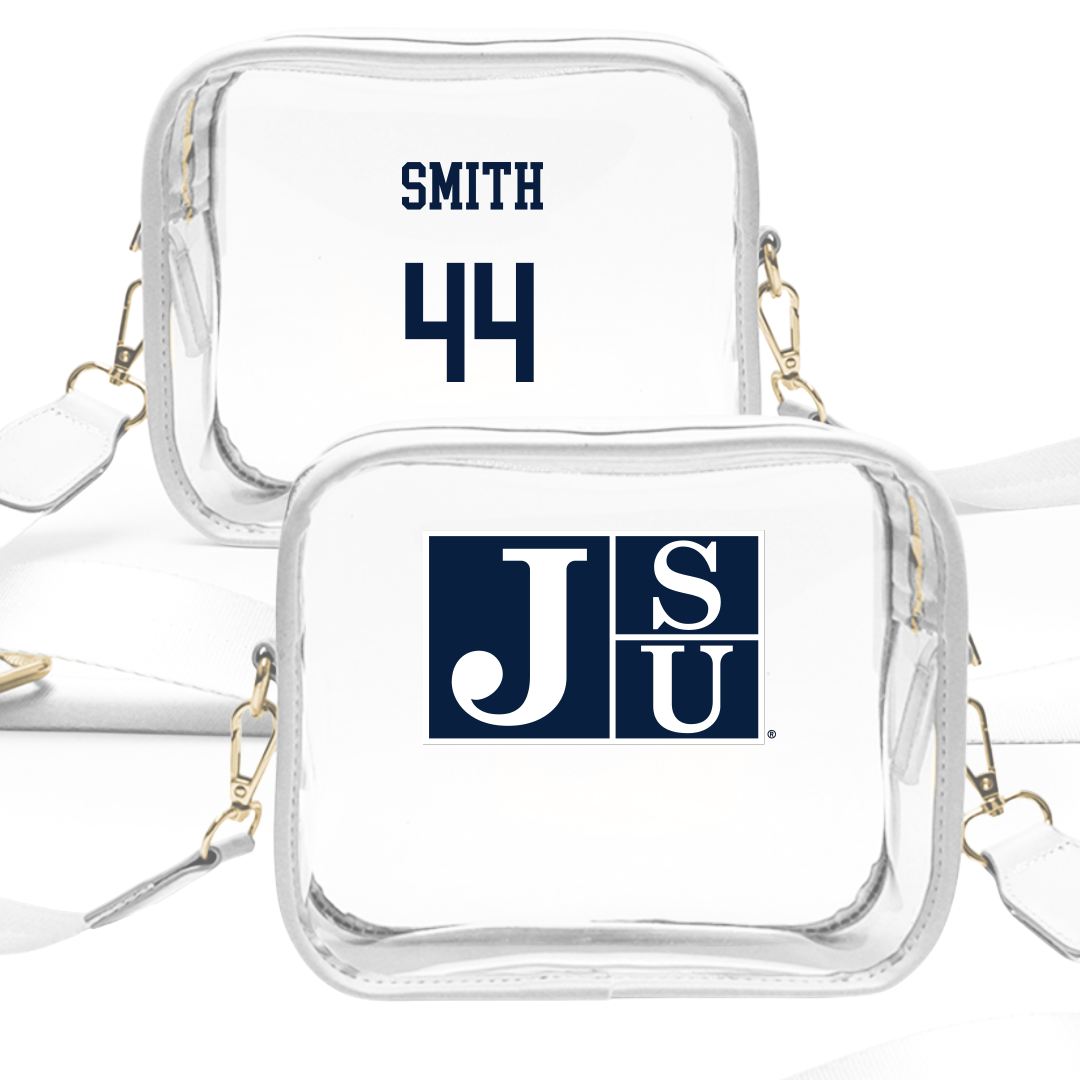 Jackson State University Football White Clear Stadium Bag - #44 Kendarrius Smith