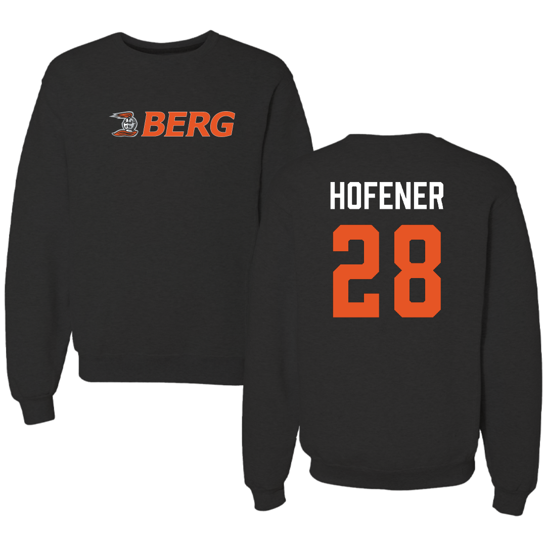 Heidelberg University Baseball Black Crewneck - #28 Nick Hofener