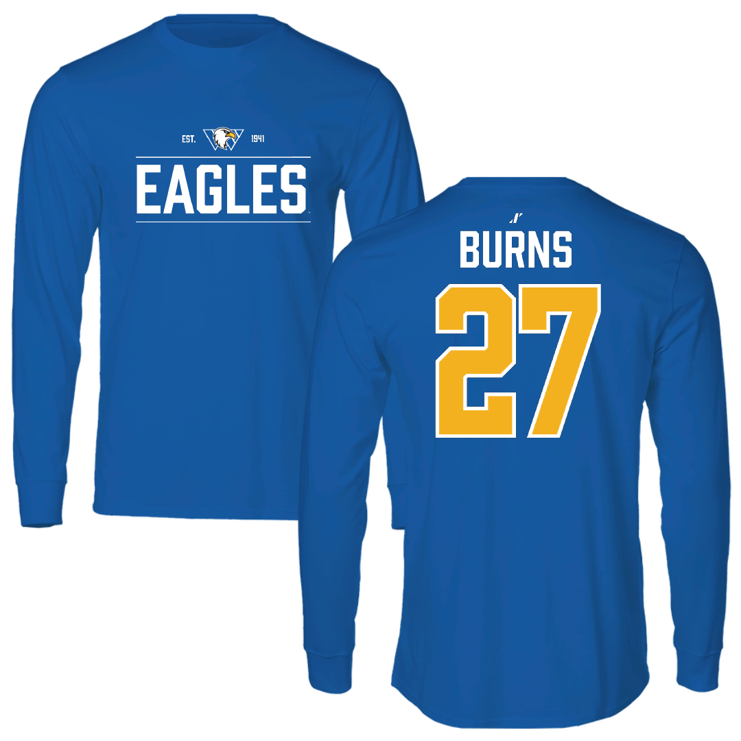 Williams Baptist University Baseball Blue General Long Sleeve - #27 Noah Burns