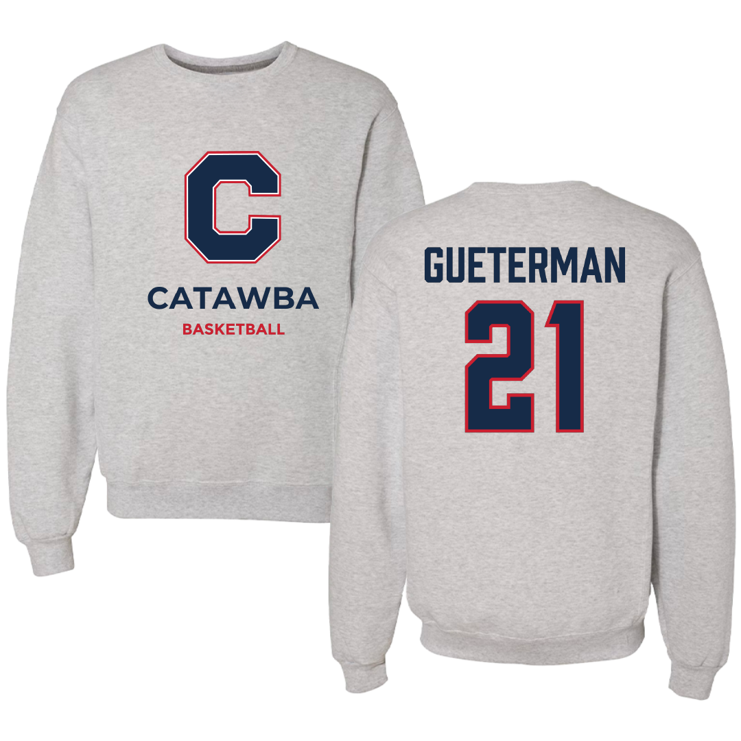 Catawba College Basketball (W) Light Gray Crewneck - #21 Sydney Gueterman