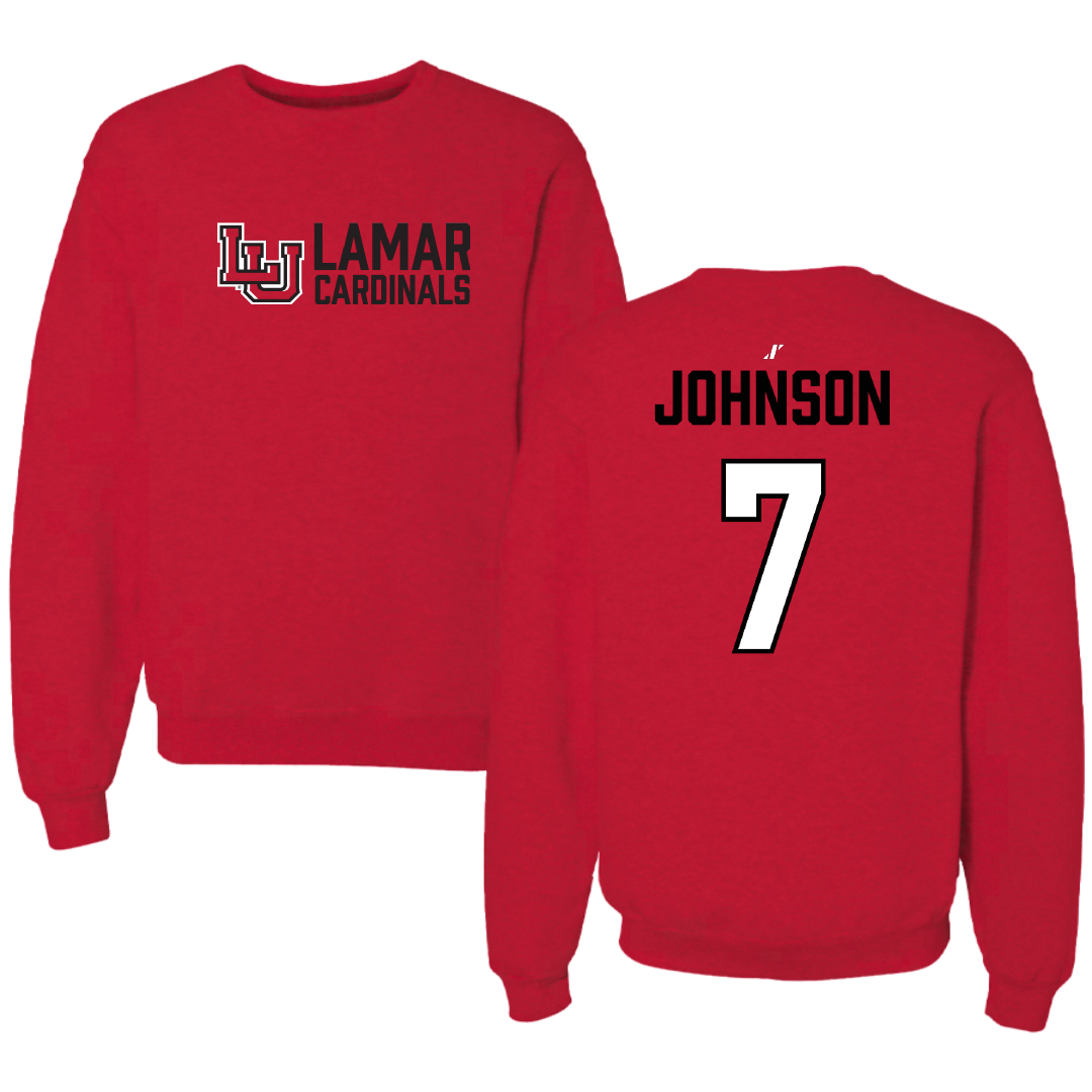 Lamar University Volleyball (W) Red General Crewneck - #7 Riley Johnson