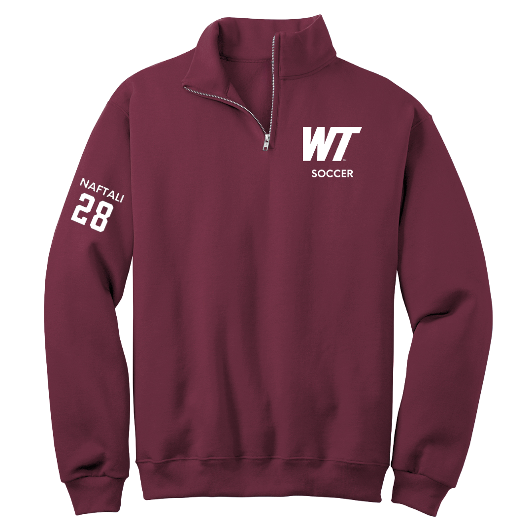 West Texas A&M University Soccer (M) Maroon Quarter-Zip - #28 Ron Naftali