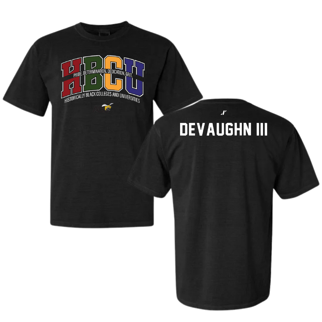 Alabama State University TF and XC Black HBCU Comfort Colors Tee - Vaughn DeVaughn III