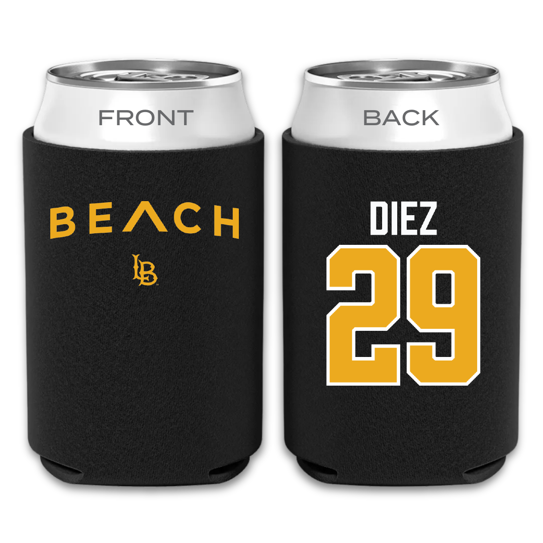 Long Beach State University Baseball Black Can Cooler - #29 Erick Diez