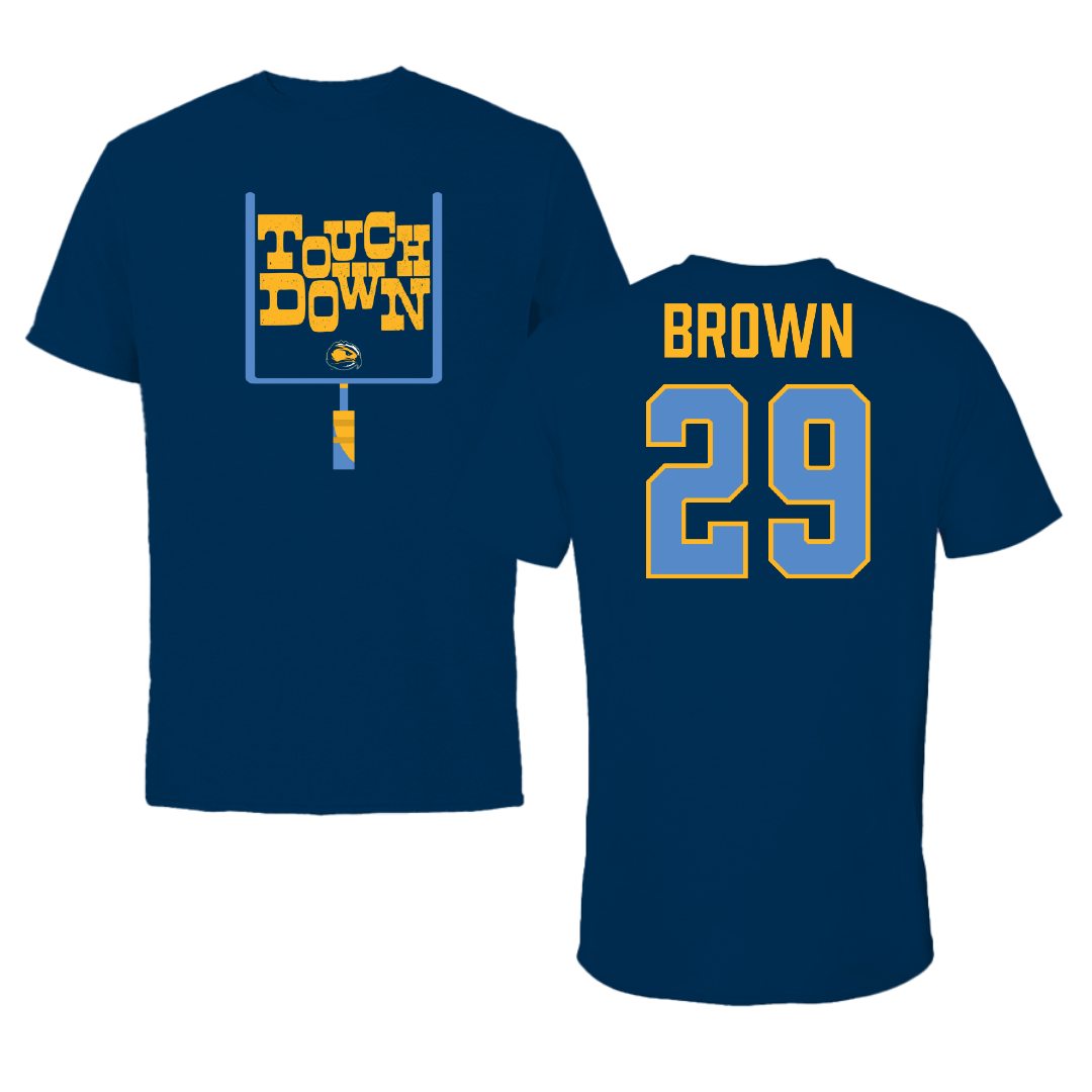 Fort Lewis College Football Navy Touchdown Performance Tee - #29 Zack Brown