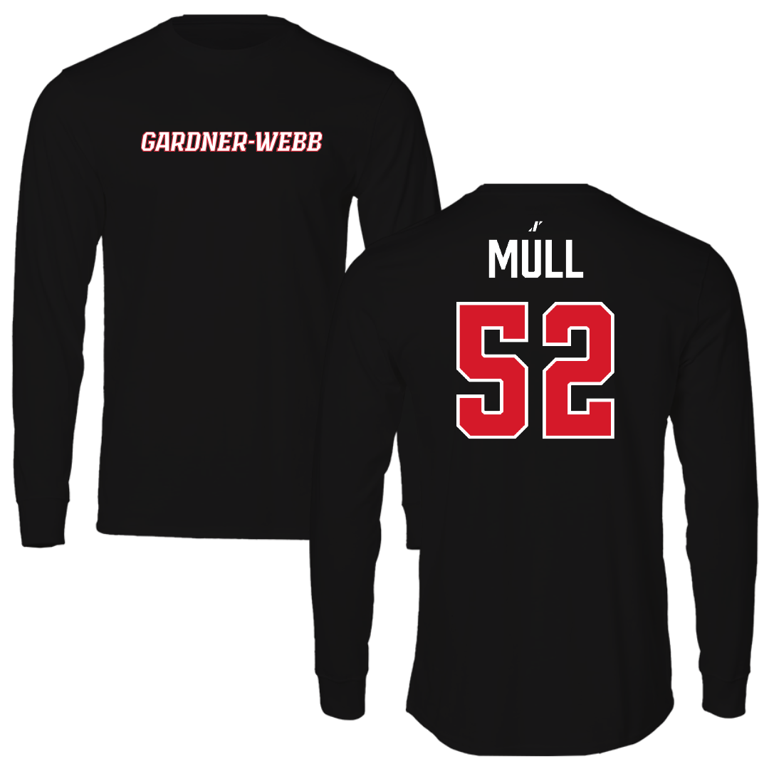 Gardner-Webb University Football Black Long Sleeve - #52 Jacob Mull