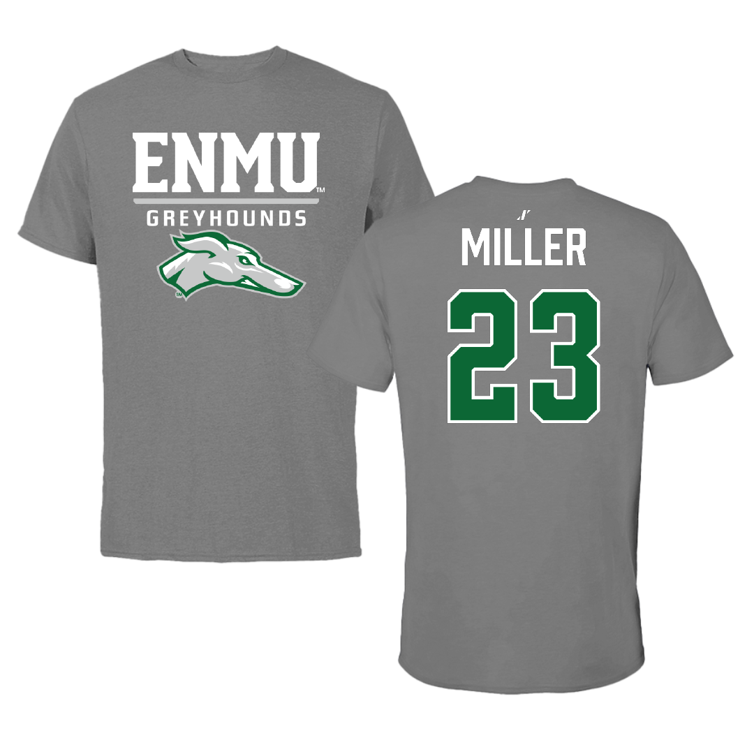 Eastern New Mexico University Baseball Dark Gray Tee - #23 Nick Miller