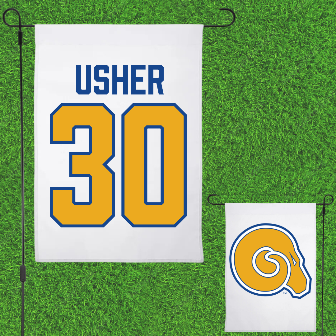 Albany State University Baseball White Garden Flag - #30 Perry Usher
