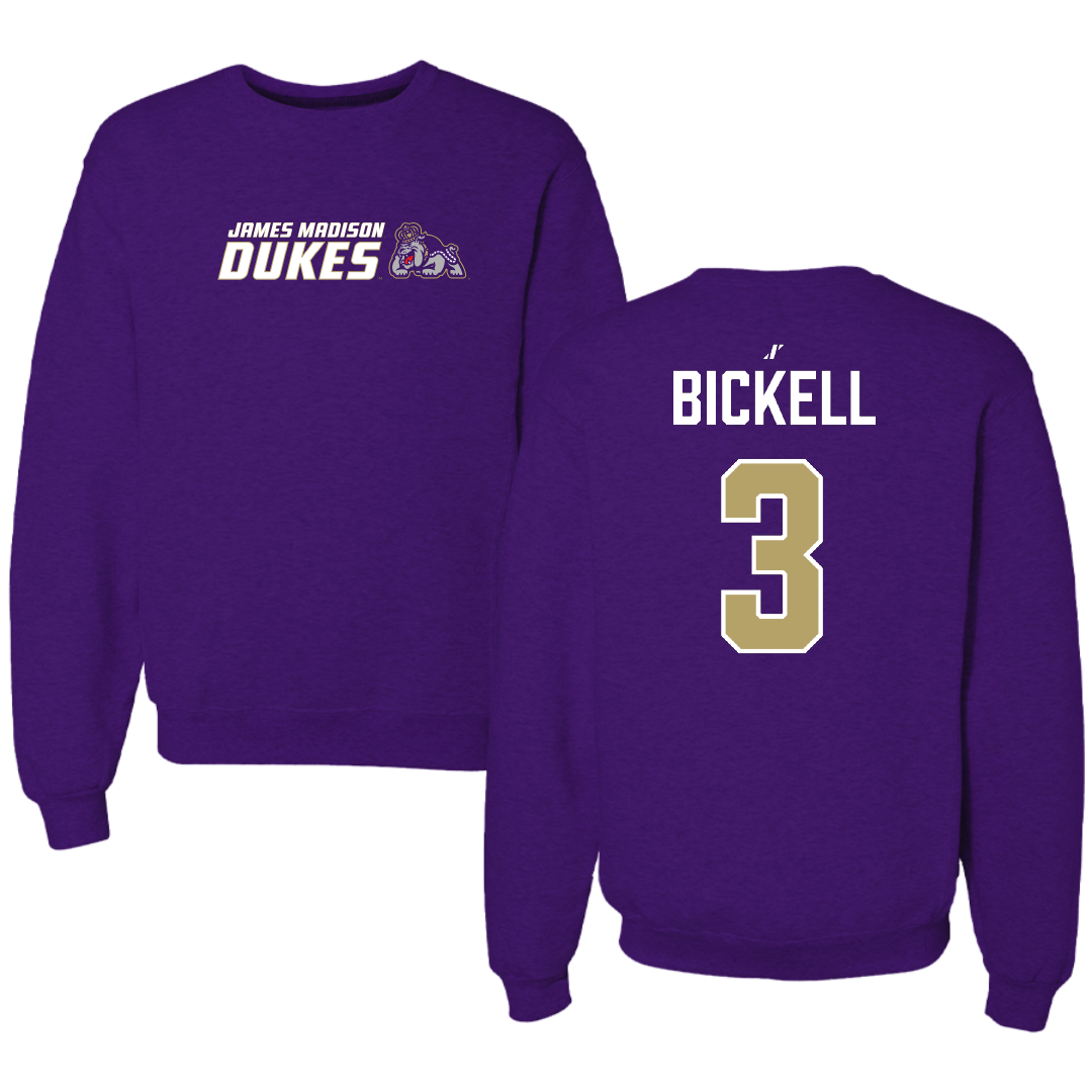 James Madison University Lacrosse (W) Purple General Crewneck - #3 Avery Bickell