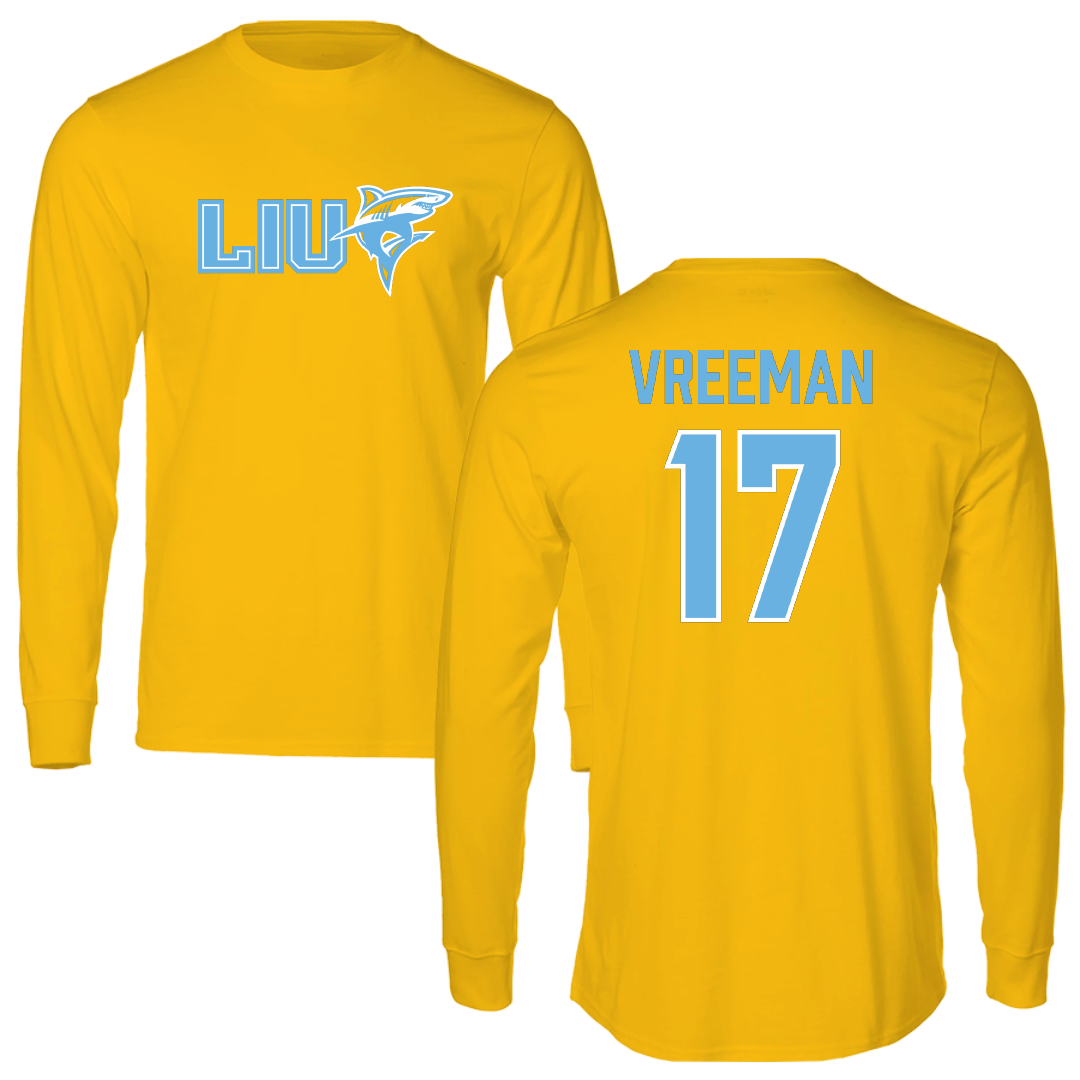 Long Island University Ice Hockey (W) Gold Performance Long Sleeve - #17 Paige Vreeman