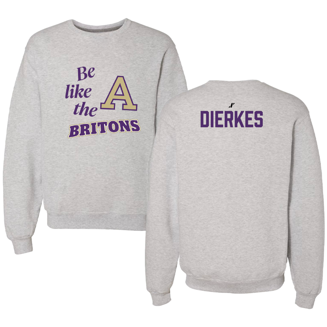 Albion College Golf (M) Light Gray Be Like Us Crewneck - Charlie Dierkes