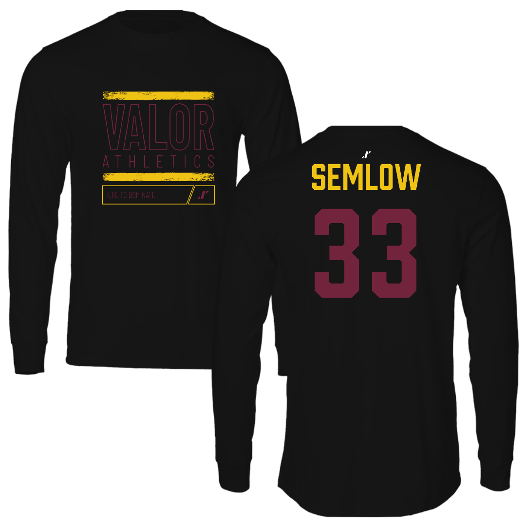 Evangel University Soccer (W) Black Dominate Long Sleeve - #33 Mia Semlow